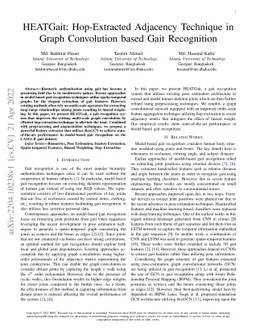 HEATGait: Hop-Extracted Adjacency Technique in Graph Convolution based
  Gait Recognition
