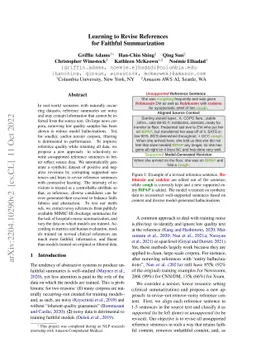 Learning to Revise References for Faithful Summarization