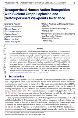 Unsupervised Human Action Recognition with Skeletal Graph Laplacian and
  Self-Supervised Viewpoints Invariance