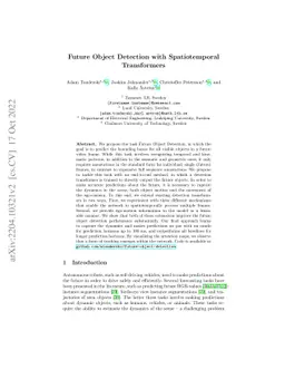 Future Object Detection with Spatiotemporal Transformers