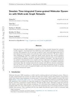 Simulate Time-integrated Coarse-grained Molecular Dynamics with
  Multi-Scale Graph Networks