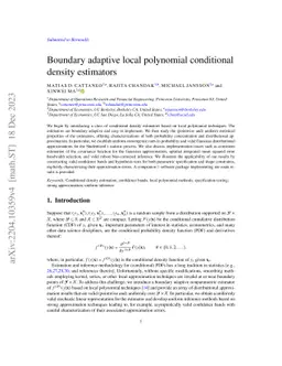 Boundary Adaptive Local Polynomial Conditional Density Estimators