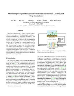 Optimizing Nitrogen Management with Deep Reinforcement Learning and Crop
  Simulations