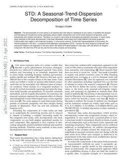 STD: A Seasonal-Trend-Dispersion Decomposition of Time Series