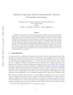 Dirichlet Proportions Model for Hierarchically Coherent Probabilistic
  Forecasting