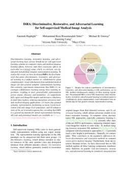 DiRA: Discriminative, Restorative, and Adversarial Learning for
  Self-supervised Medical Image Analysis