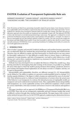 EVOTER: Evolution of Transparent Explainable Rule-sets