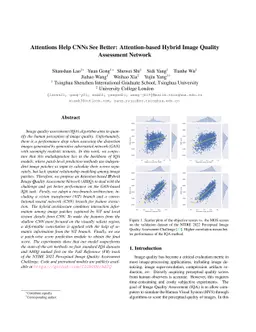 Attentions Help CNNs See Better: Attention-based Hybrid Image Quality
  Assessment Network