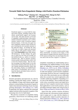 Towards Multi-Turn Empathetic Dialogs with Positive Emotion Elicitation