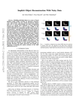 Implicit Object Mapping With Noisy Data