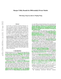 Sharper Utility Bounds for Differentially Private Models