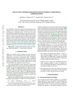 Multi-view Information Bottleneck Without Variational Approximation
