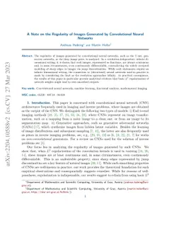 A Note on the Regularity of Images Generated by Convolutional Neural
  Networks