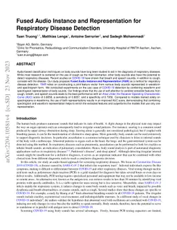Fused Audio Instance and Representation for Respiratory Disease
  Detection