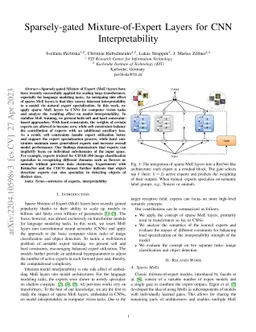 Sparsely-gated Mixture-of-Expert Layers for CNN Interpretability