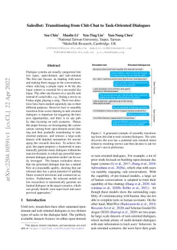 SalesBot: Transitioning from Chit-Chat to Task-Oriented Dialogues