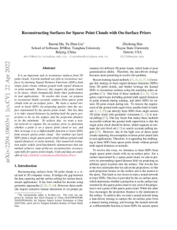 Reconstructing Surfaces for Sparse Point Clouds with On-Surface Priors