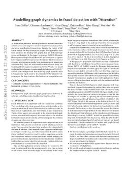 Modelling graph dynamics in fraud detection with "Attention"
