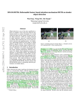 DFAM-DETR: Deformable feature based attention mechanism DETR on slender
  object detection