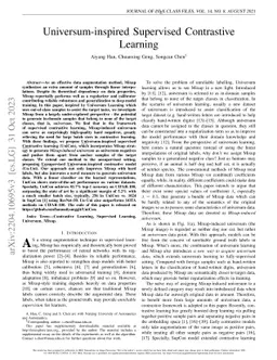 Universum-inspired Supervised Contrastive Learning