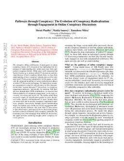 Pathways through Conspiracy: The Evolution of Conspiracy Radicalization
  through Engagement in Online Conspiracy Discussions