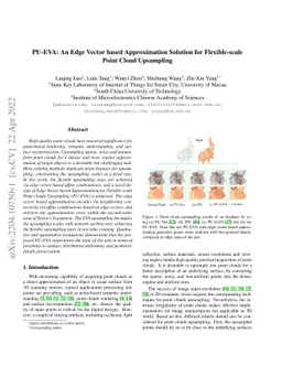 PU-EVA: An Edge Vector based Approximation Solution for Flexible-scale
  Point Cloud Upsampling