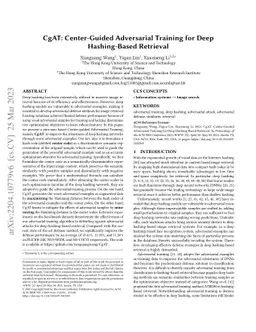 CgAT: Center-Guided Adversarial Training for Deep Hashing-Based
  Retrieval
