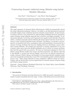 Constructing dynamic residential energy lifestyles using Latent
  Dirichlet Allocation