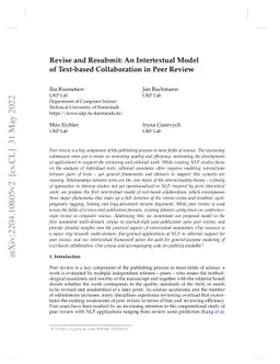 Revise and Resubmit: An Intertextual Model of Text-based Collaboration
  in Peer Review