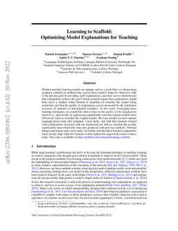 Learning to Scaffold: Optimizing Model Explanations for Teaching