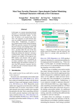 Meet Your Favorite Character: Open-domain Chatbot Mimicking Fictional
  Characters with only a Few Utterances