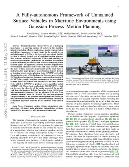 A Fully-autonomous Framework of Unmanned Surface Vehicles in Maritime
  Environments using Gaussian Process Motion Planning