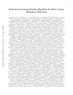 Federated Learning Enables Big Data for Rare Cancer Boundary Detection