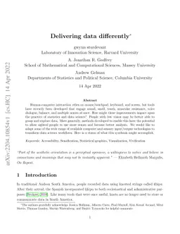 Delivering data differently