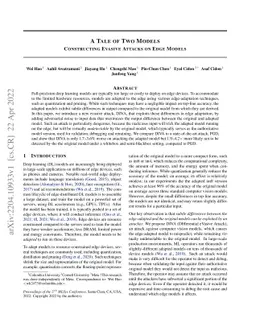 A Tale of Two Models: Constructing Evasive Attacks on Edge Models