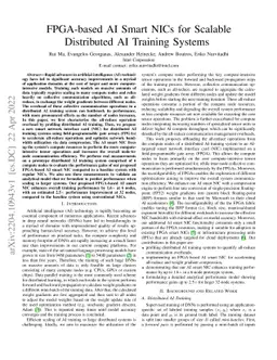 FPGA-based AI Smart NICs for Scalable Distributed AI Training Systems