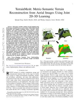 TerrainMesh: Metric-Semantic Terrain Reconstruction from Aerial Images
  Using Joint 2D-3D Learning