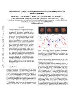 Discriminative Feature Learning Framework with Gradient Preference for
  Anomaly Detection