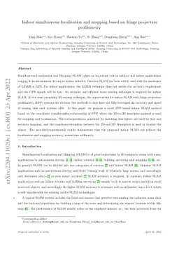 Indoor simultaneous localization and mapping based on fringe projection
  profilometry