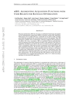 $π$BO: Augmenting Acquisition Functions with User Beliefs for Bayesian
  Optimization