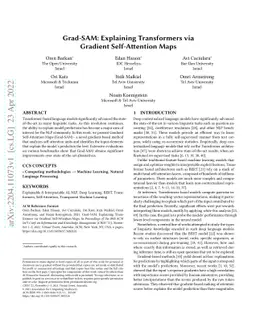 Grad-SAM: Explaining Transformers via Gradient Self-Attention Maps