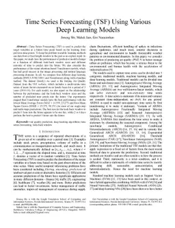 Time Series Forecasting (TSF) Using Various Deep Learning Models