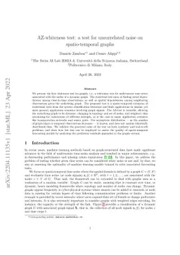 AZ-whiteness test: a test for uncorrelated noise on spatio-temporal
  graphs