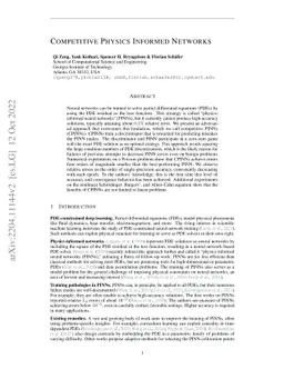 Competitive Physics Informed Networks
