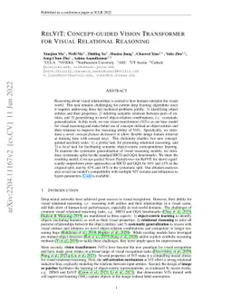 RelViT: Concept-guided Vision Transformer for Visual Relational
  Reasoning
