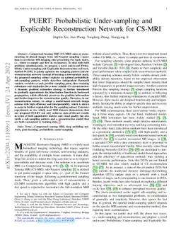 PUERT: Probabilistic Under-sampling and Explicable Reconstruction
  Network for CS-MRI