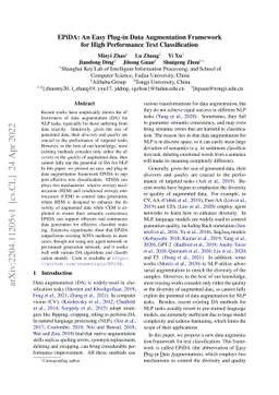 EPiDA: An Easy Plug-in Data Augmentation Framework for High Performance
  Text Classification