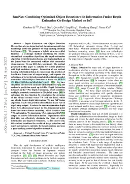 RealNet: Combining Optimized Object Detection with Information Fusion
  Depth Estimation Co-Design Method on IoT