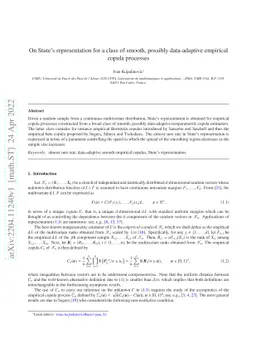 On Stute's representation for a class of smooth, possibly data-adaptive
  empirical copula processes