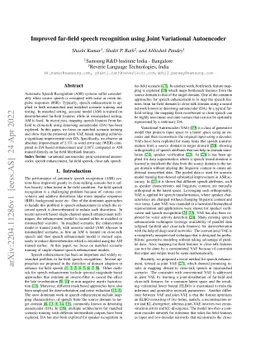 Improved far-field speech recognition using Joint Variational
  Autoencoder